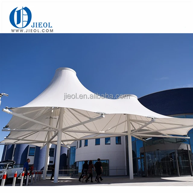 
High quality shopping mall PTFE, PVDF tensile membrane roof 