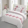 2019 Hot selling 100% cotton 4 piece bed tail print in sateen bed duvet cover set