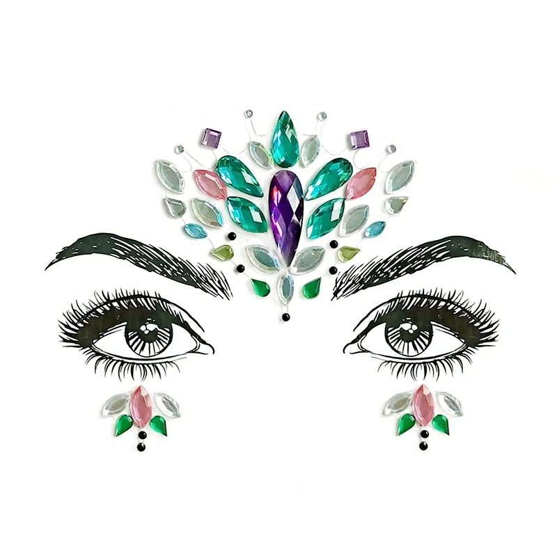 

Sparkle custom fashion adhesive body jewelry face gem sticker