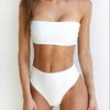 Hot Custom Logo OEM Factory High Waist Strapless Sexy Bikini Woman 2018 Micro Bikini Swimwear
