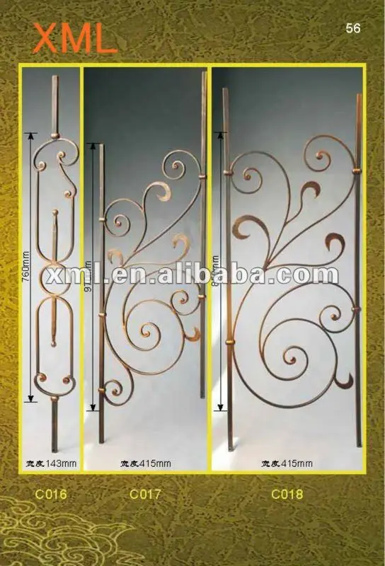 Decorativi ringhiere di ferro interno c018 design per la ... Decorazione Ringhiera Scala