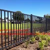 Top design vinyl coated curved wrought iron fence panel