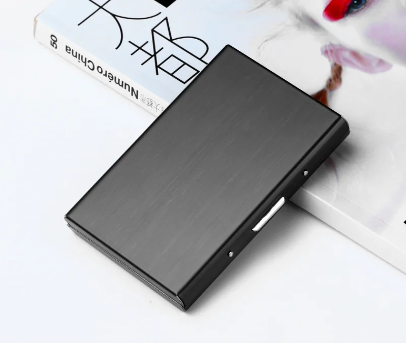 

Wholesale good price black titanium credit card holder, Black/silver