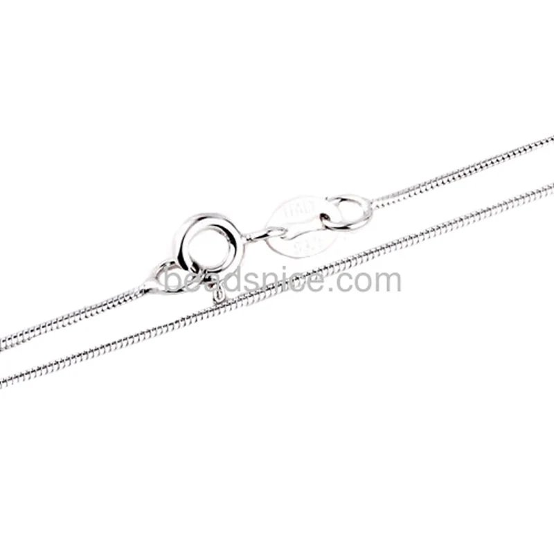 

Beadsnice ID 28722 925 sterling jewelry wholesale Italian 1mm snake chain 18inch silver necklace