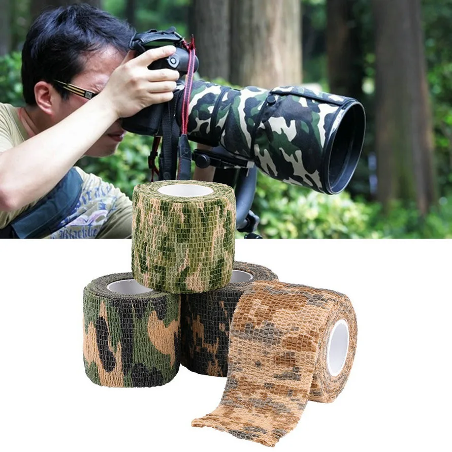 

5cmx4.5m Army Camo Outdoor Hunting Shooting Tool Camouflage Stealth Tape Waterproof Wrap Durable new arrival