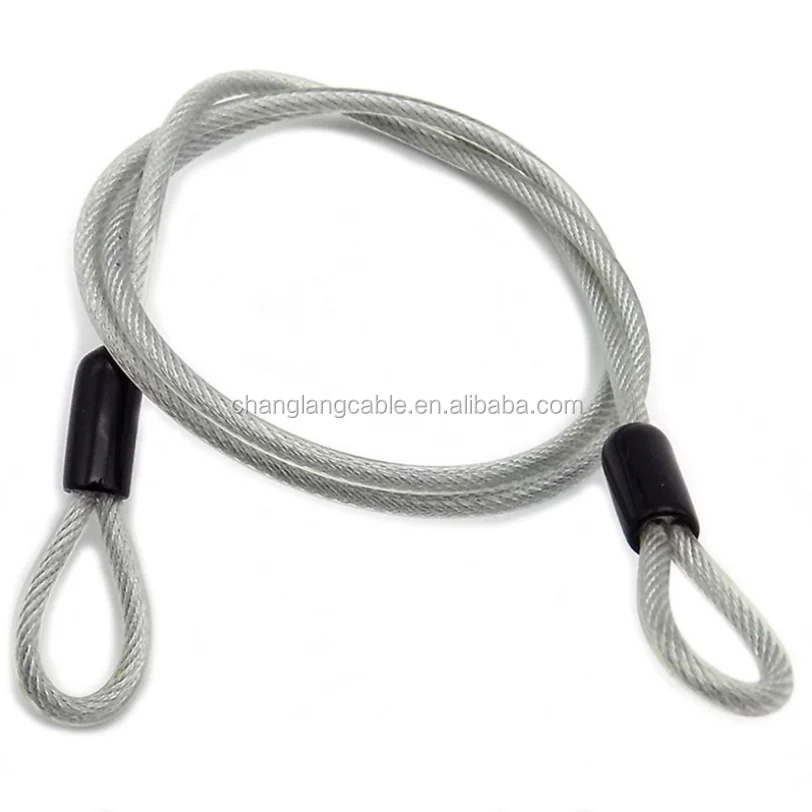 braided steel looped end cable