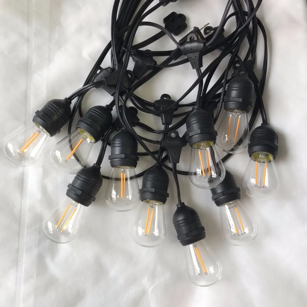 G40 S14 Led String Light 48ft Indoor Outdoor Waterproof String Ac120v