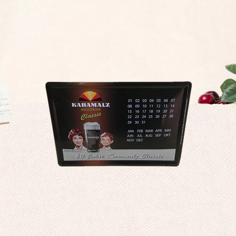 
2018 High quality calendar tin billboard with support tin advertising board 