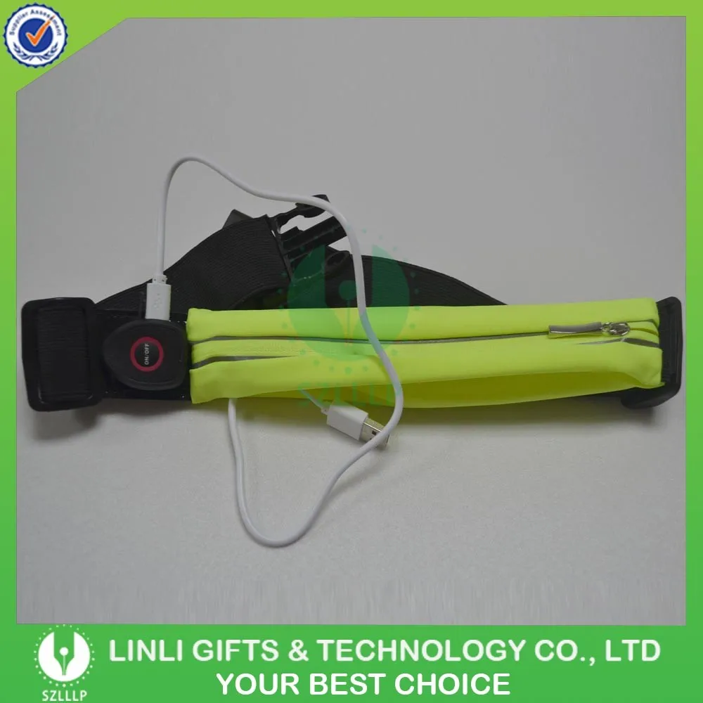 Wholesale Quality Nylon Flip Running Belt,Sport Glow Waist Bag Led Waist Belt Bag.jpg