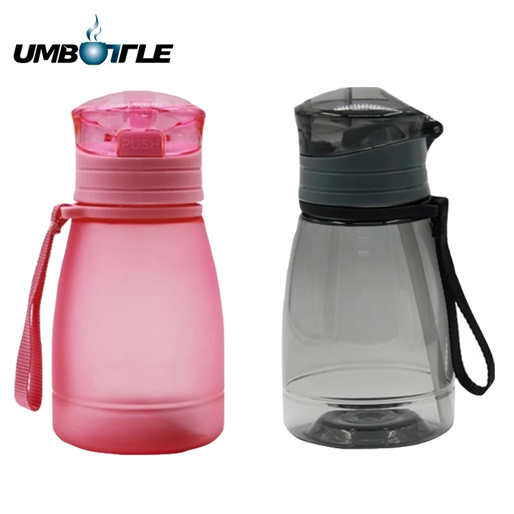
Portable cute safe pp kids plastic drinking water bottle with a pop up straw 