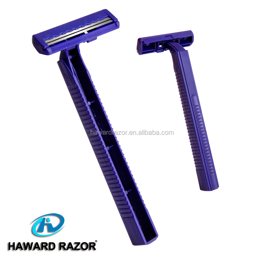 

shaving stick one-time use 2 blade disposable razor, Blue