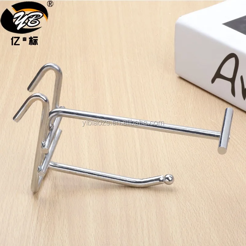 White Black Silver Color Wire Mesh Chrome Hanger Metal Gridwall Goods