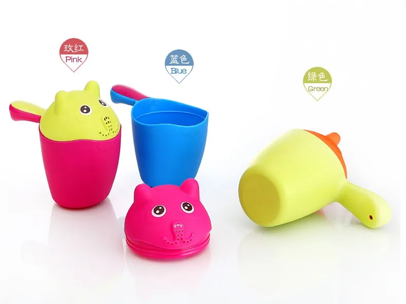 Plastic Baby Bath Cup Children Kids Shampoo Rinse Cup For Bathroom