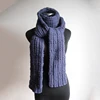 Plain fashion design patterns women winter adult crochet acrylic scarfs wholesale