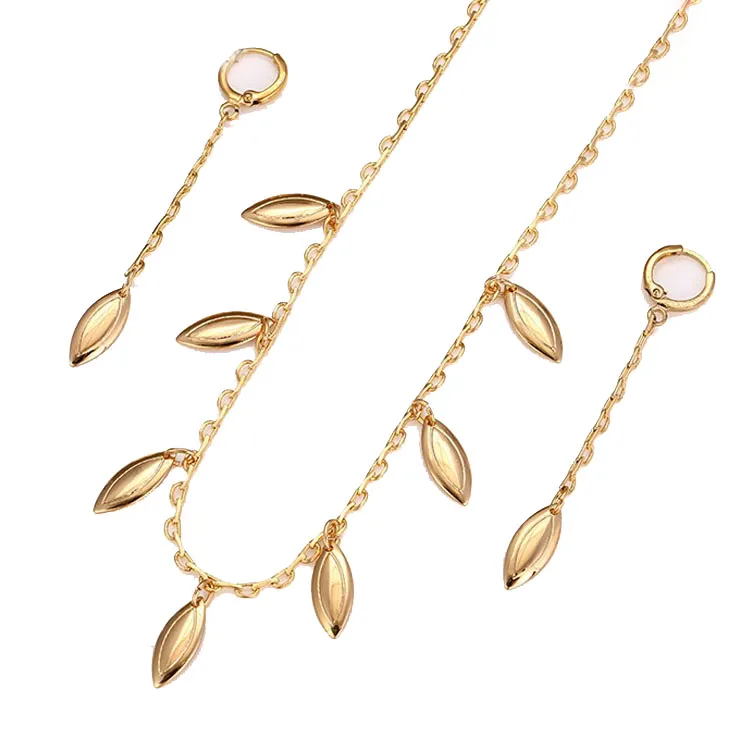

62509-Xuping Trend Leaf Shape Jewelry Gold Wholesale With Good Quality