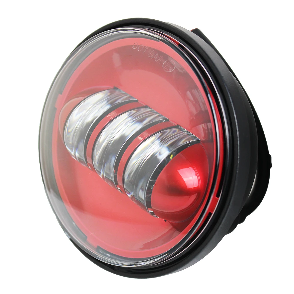 Motorcycle 4.5 Inch LED Passing Lights 4-1/2 Driving Fog lights Auxiliary Spot Light Angle Eyes