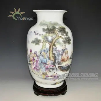 Beautiful Chinese Ceramic Flower Vases Hand Painting Design For