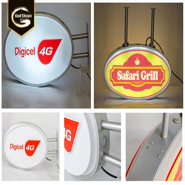 Good Quality Street Advertising Double Sided Round Light Box