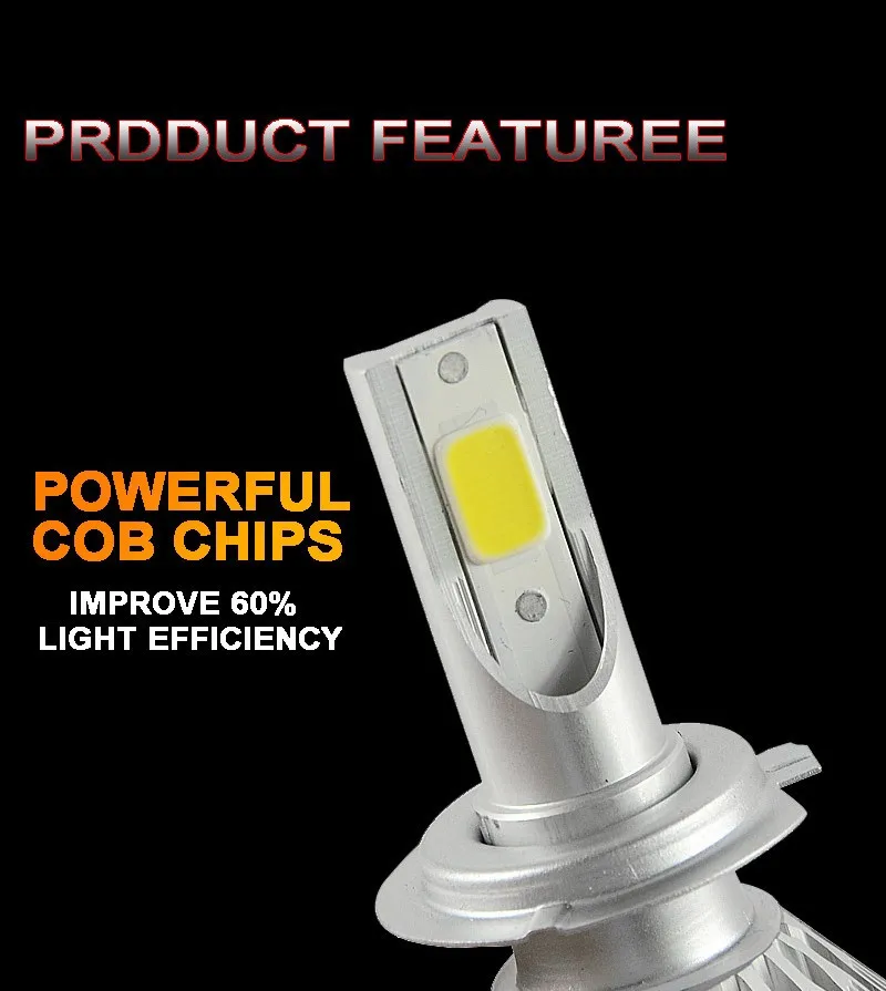 Auto Lighting 9005 HB3 9006 HB4 H11 H4 H7 Led H1 H3 Car LED Headlight 6000K Light Bulbs C6 LED