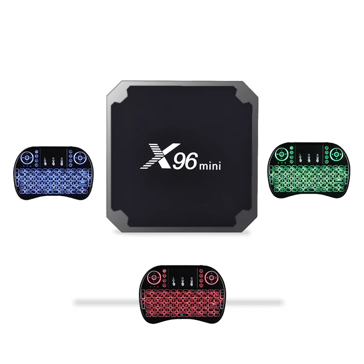 

Original X96 MINI With Air Mouse Keyboard Backlit Android 7.1 Amlogic S905W 1GB 8GB X96 MINI TV Box