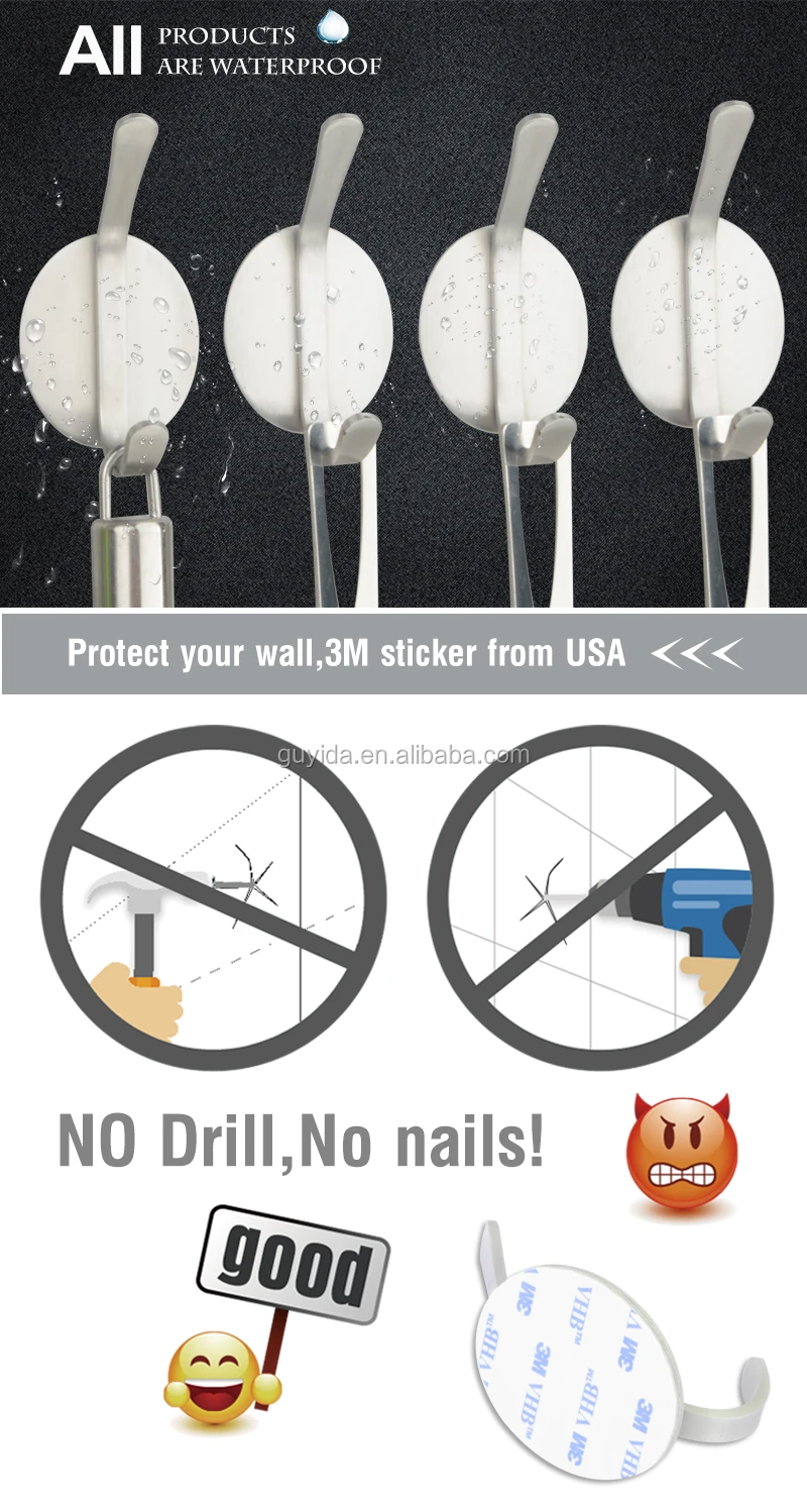 stainless steel bathroom robe hook