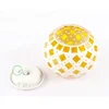 Indoor Outdoor Color Changing Garden desk ball Decorative glass mosaic LED Night table light square solar 3D jar Lights