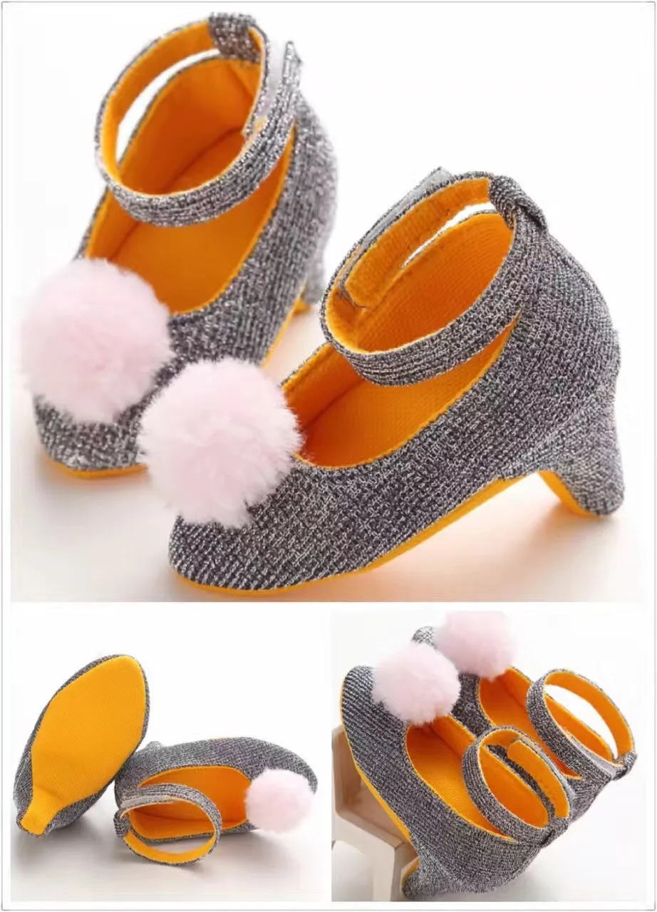 New Arrival Kid Shoes Little Girls High Heels Fancy Girls Party Shoes