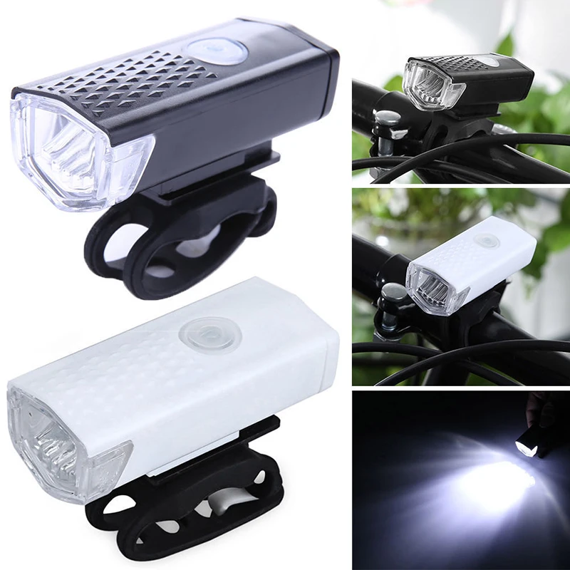 USB Rechargeable Powerful Bicycle Led Light Battery Warning Waterproof Front Bike Light