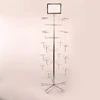 best price retail store shining chrome plate steel wire shelf hat display rotating metal stand rack