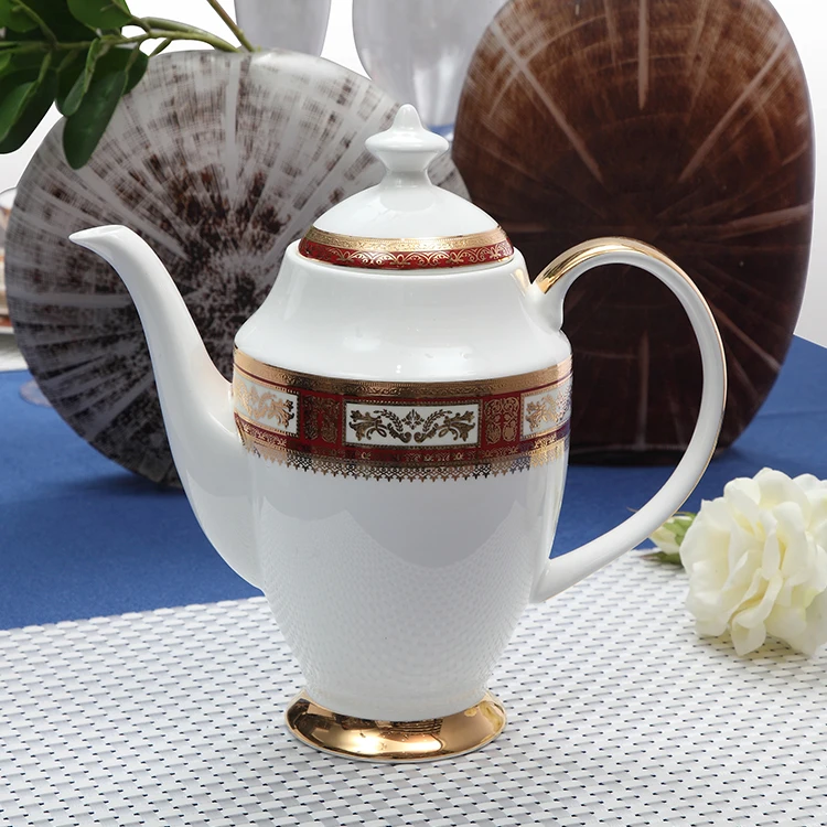 lowest price wholesale china ceramic teapot decal beautiful bone china dinner teapot