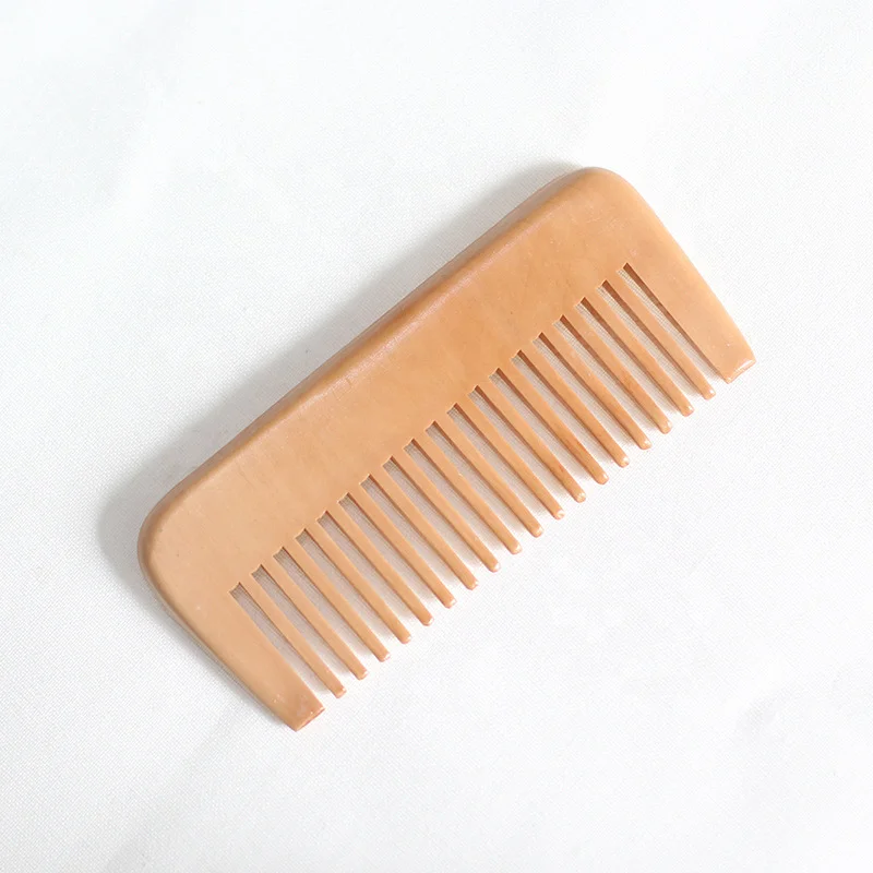 

Professional Custom Logo Peach Wood Anti Static Detangling Hair Care Wooden Comb