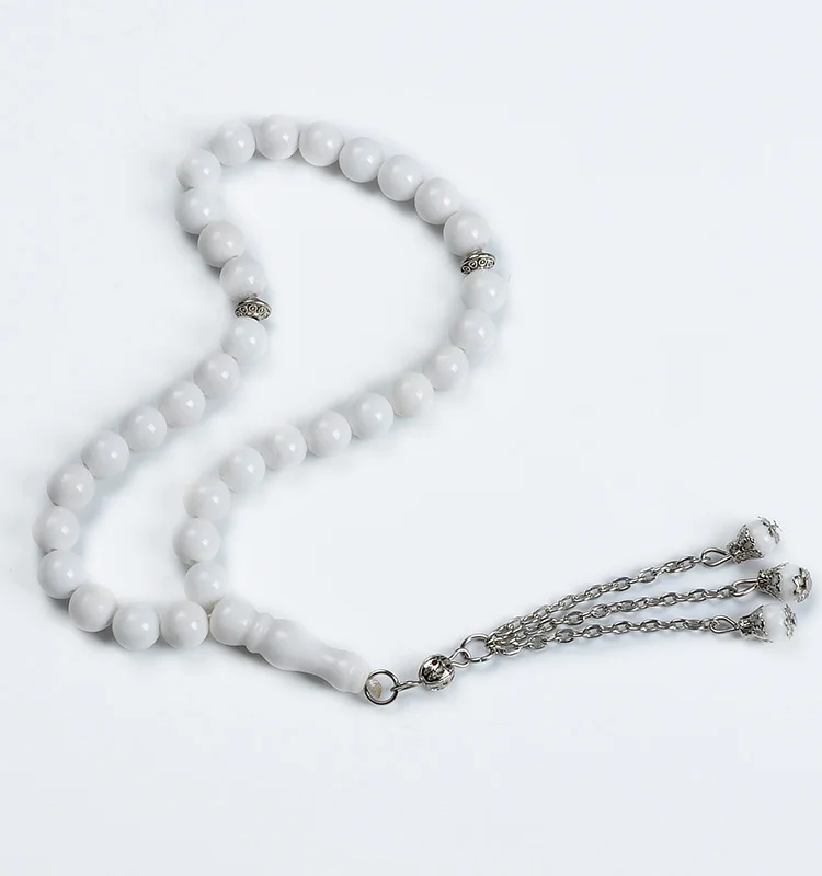 Ys92 Natural White 2020 Muslim Rosary Mala Lebanon Misbaha Bracelet