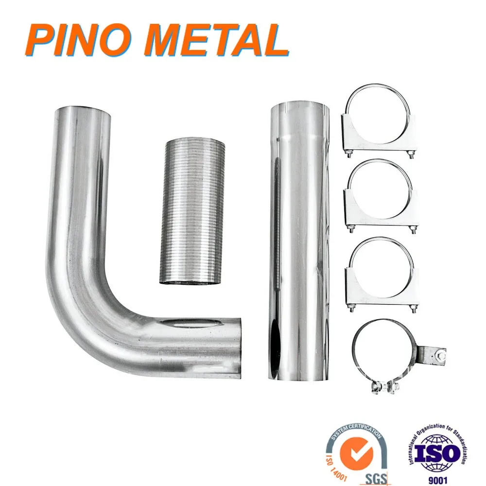 Universal 5" Black Turbo Dual Smoker Diesel Exhaust Stack T Pipe System