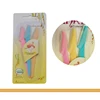 Colorful durable Plastic Handle makeup tool 3PCS Tinkle eyebrow razor set