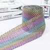 Chinese factories wholesale 24 rows of front and back color inlay plating plastic rhinestones packaging