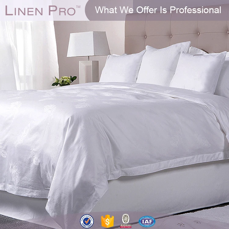 Linenpro Romantic Dubai White Queen Size Hotel Room Bed Sheet And Bed