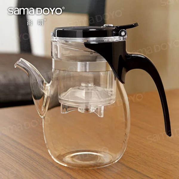 Samadoyo 600ml Push Botton Glass Teapot With Tea Infuser Buy Push