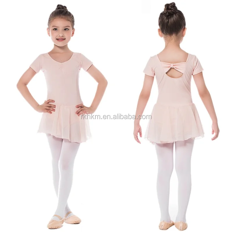 

Bezioner Pink Girls Ballet Leotard With Skirt