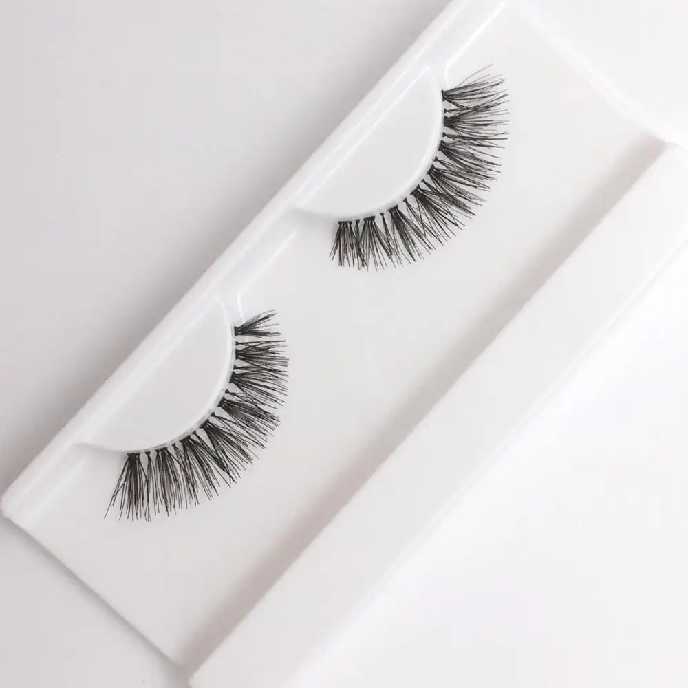 

High quality invisible band false eyelashes human hair lashes factory