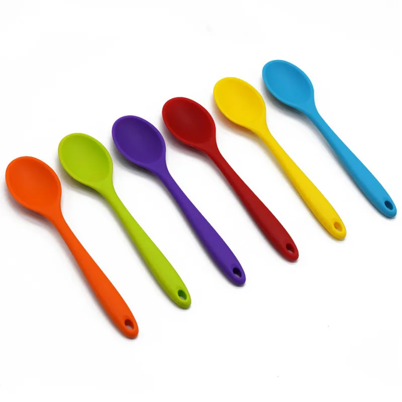 

BPA Free Hot Sale Heat Resistant Hygienic Silicone Mixing Cooking Spoon, Green,red,blue,black,orange ect...