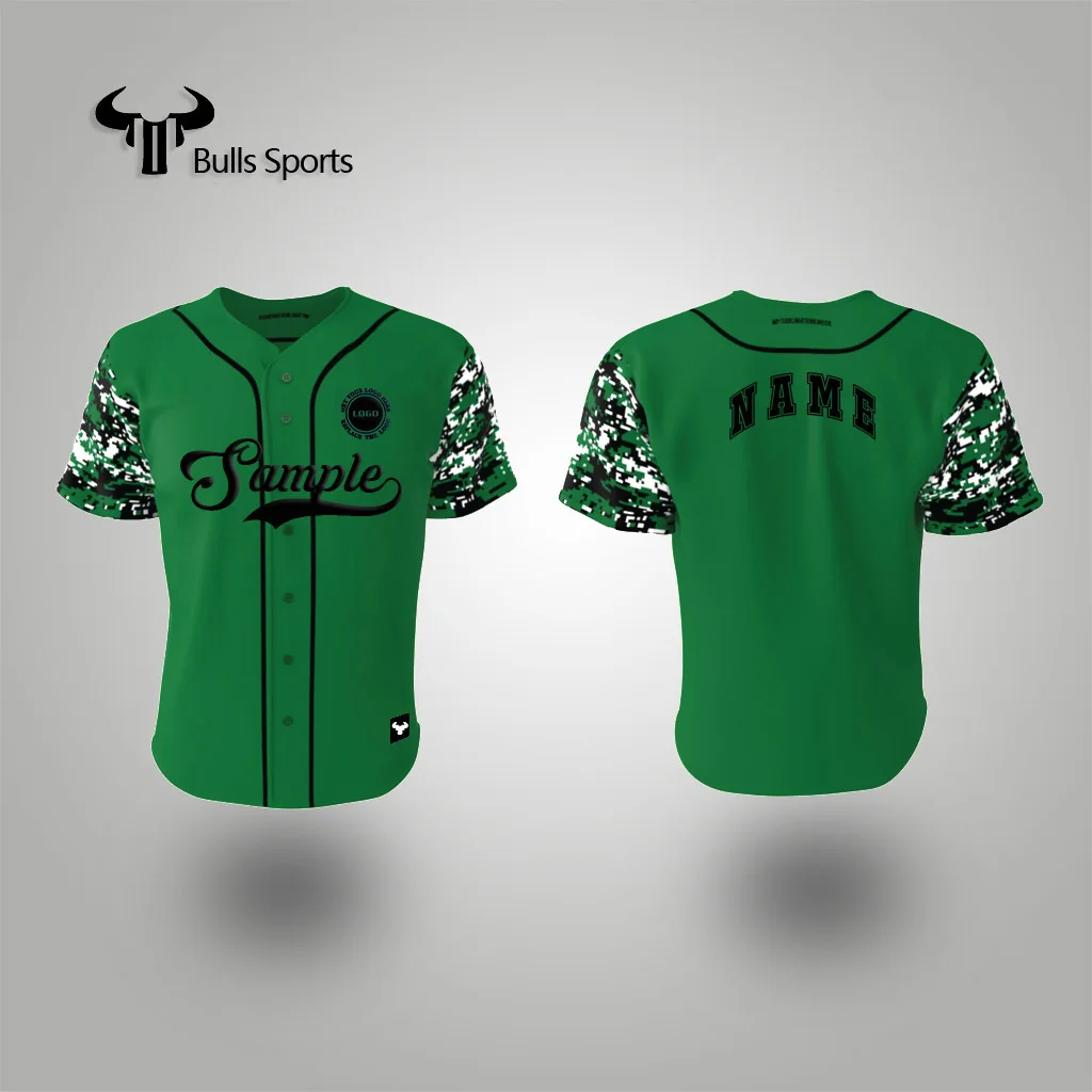 black and green baseball jersey