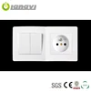 High Quality New Design 2 Gang 2 Way General-Purpose French Electrical Multi Socket Plug