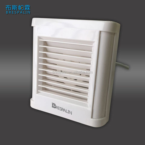 Plastic 6 inch Square Wall Window Louvered Ventilation Exhaust Fan for Bathroom and Kitchen