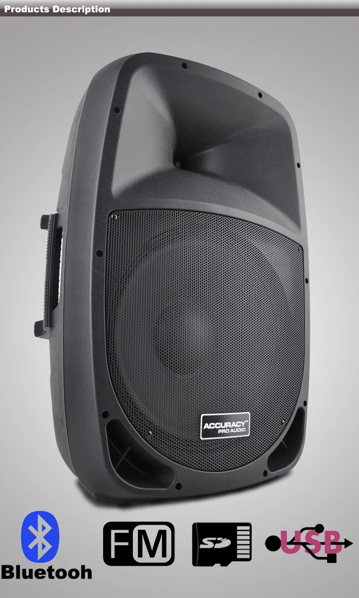 Accuracy Pro Audio Pmk15amdbt 15'' 180w Powered Speaker Classd Amp