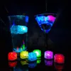 Bar Party supplies plastic rose shape liquid activated flashing LED ice cube