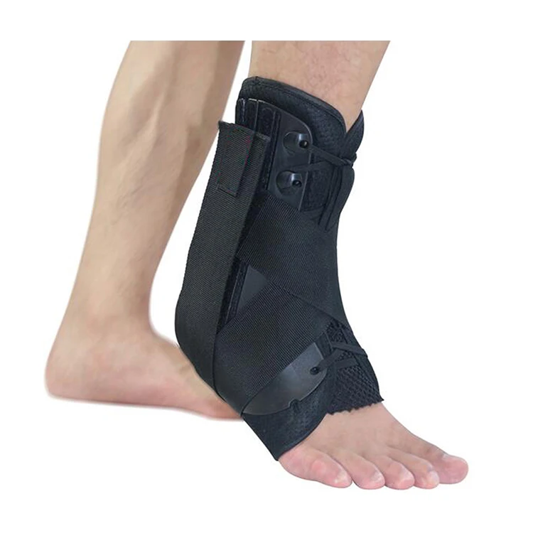 

Lace Up Ankle Brace Adjustable Sport Direct Ankle Immobilizer Sprain Support Stabilizer, Black