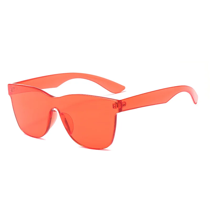 

2019 Oversized Rimless Square Glasses Colorful Candy Sunglasses For Women