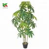 Artificial Greenery 1.4m Tropical Peacock Tree Plant Dizygotheca Elegantissima Faux Decoration Tree For Showroom