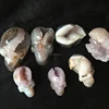 Wholesale Unique Natural Quartz Hand Carved Agate Geode Crystal Skull For Sale