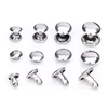 Stainless steel leather two side double cap rivets